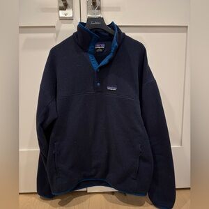 Patagonia Deep Blue Fleece Marsupial Snap T Pullover